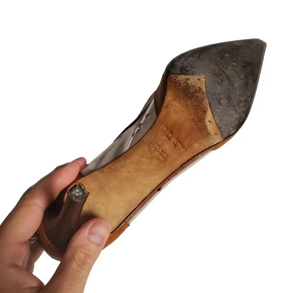 YSL Yves‎ Saint Laurent Pointed Toe Tassel Pump Womens 39 US 9 Western Old Money - Picture 12 of 14